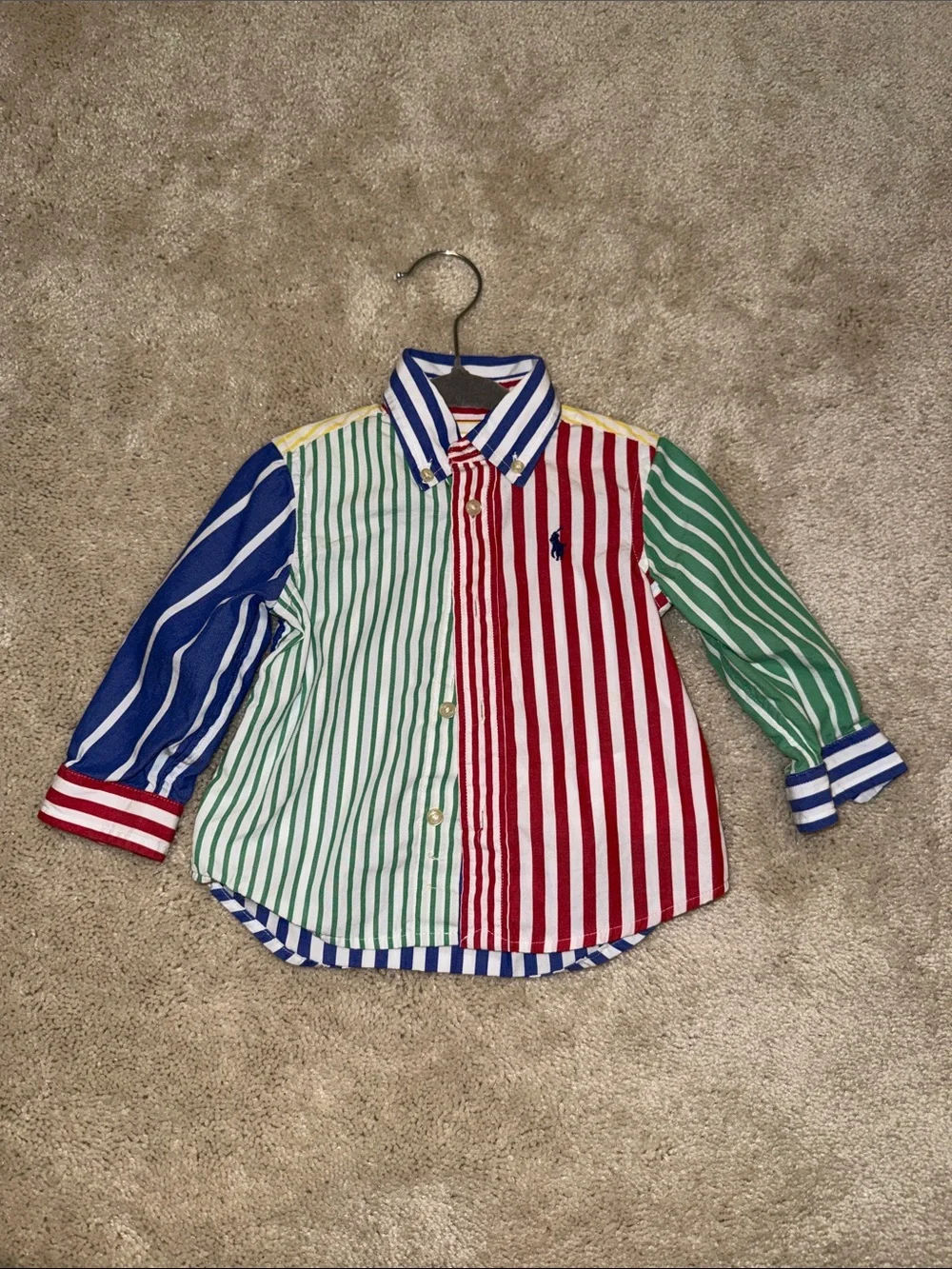 Ralph Lauren Striped Cotton Poplin Fun Shirt